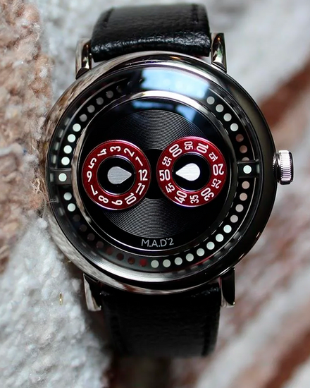 2026 MB&F MAD Edition 2 "Eric Giroud" L.E. 42MM Black Dial Leather Strap (M.A.D 2 R&B)