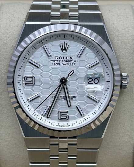 2026 Rolex Land-Dweller 40MM White Dial Flat Jubilee Bracelet (127334)