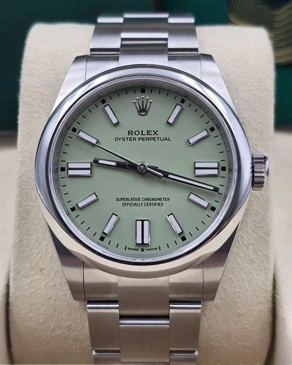 2026 Rolex Oyster Perpetual 41MM Pistachio Dial Oyster Bracelet (134300)