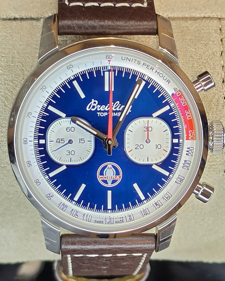 2026 Breitling Top Time B01 41MM Blue Dial Leather Strap (AB0176)
