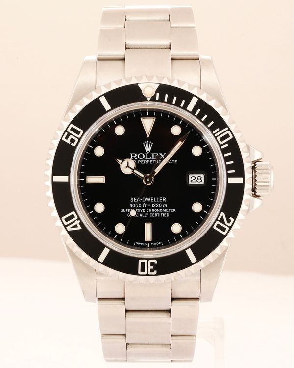 No Reserve - 2007 Rolex Sea-Dweller 4000 40MM Black Dial Oyster Bracelet (16600)