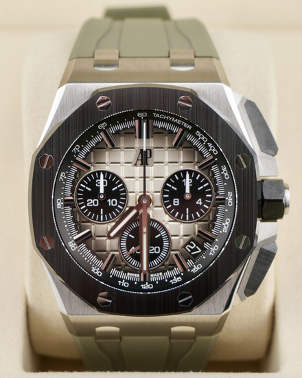 2021 Audemars Piguet Royal Oak Offshore Chronograph 43MM Smoked Taupe Dial Rubber Strap (26420SO.OO.A600CA.01)