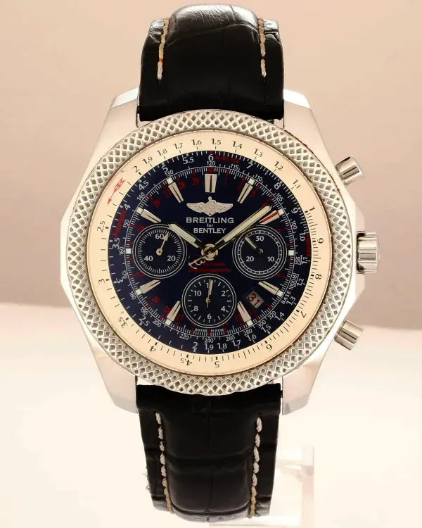 No Reserve - Breitling Bentley Motors S.E. 49MM Black Dial Leather Strap (A25362)