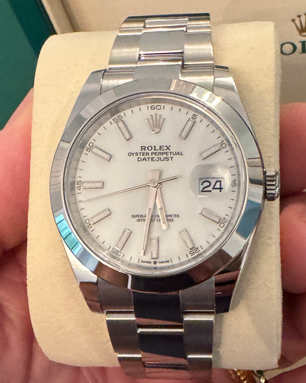 2026 Rolex Datejust 41MM White Dial Oyster Bracelet (126300)