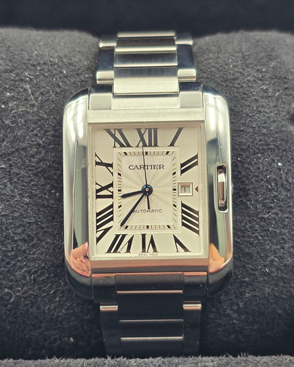 2019 Cartier Tank Anglaise 39.2MM Silver Dial Steel Bracelet (W5310009)