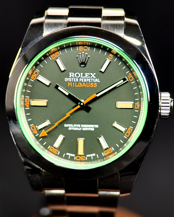 No Reserve - 2013 Rolex Milgauss 40MM Black Dial Oyster Bracelet (116400V)