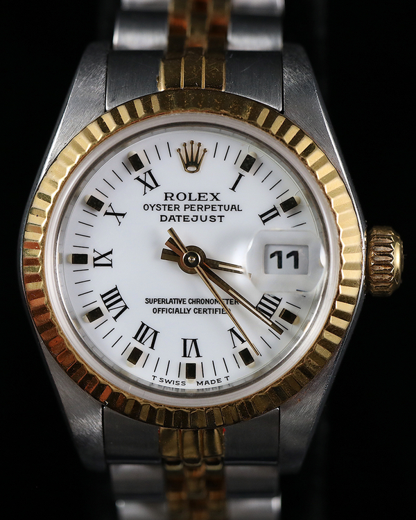 Rolex Oyster Perpetual Lady Date (Oyster Perpetual Datejust – Ref 69173 – 2 tone -Enamel dial – 1986 – Full Set - One owner)