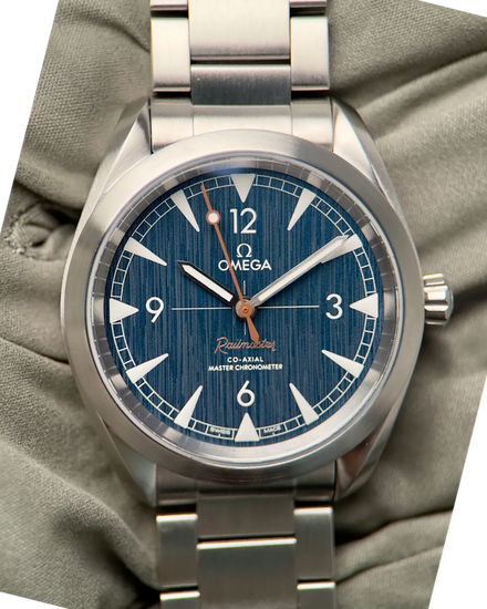 No Reserve - 2023 Omega Seamaster Railmaster 40MM Blue "Jeans" Dial Steel Bracelet (220.10.40.20.03.001)