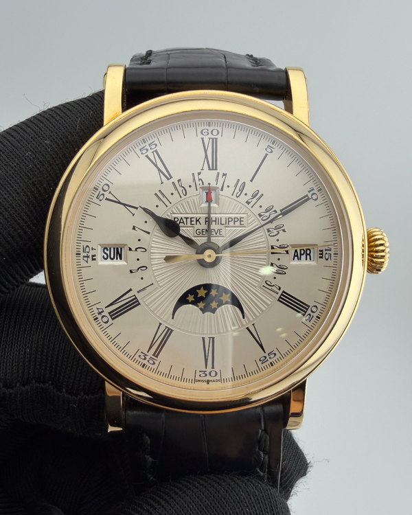 Patek Philippe Grand Complications Perpetual Calendar 38MM Silver Dial Leather Strap (5159J-001)