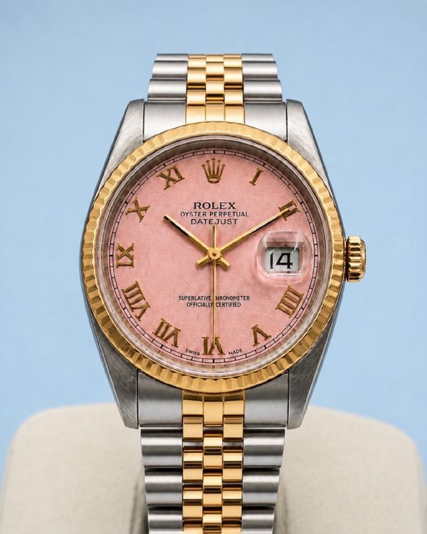 No Reserve - Rolex Datejust 36MM Aftermarket Salmon Dial Two-Tone Jubilee Bracelet (116233)