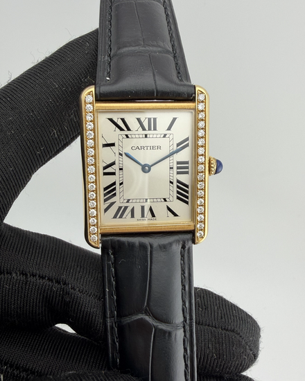 2011 Cartier Tank Solo 27MM Quartz Silver Dial Leather Strap (W1018855)