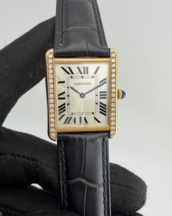 2011 Cartier Tank Solo 27MM Quartz Silver Dial Leather Strap (W1018855)