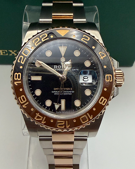 2021 Rolex GMT-Master II "Rootbeer" 40MM Black Dial Two-Tone Oyster Bracelet (126711CHNR)
