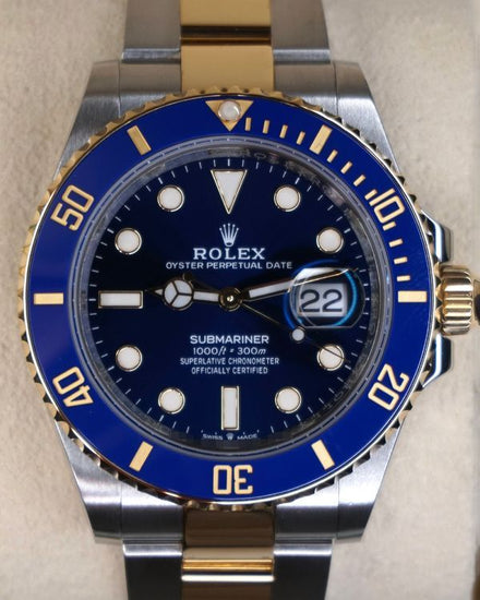 2021 Rolex Submariner Date "Bluesy" 41MM Blue DIal Two-Tone Oyster Bracelet (126613LB)