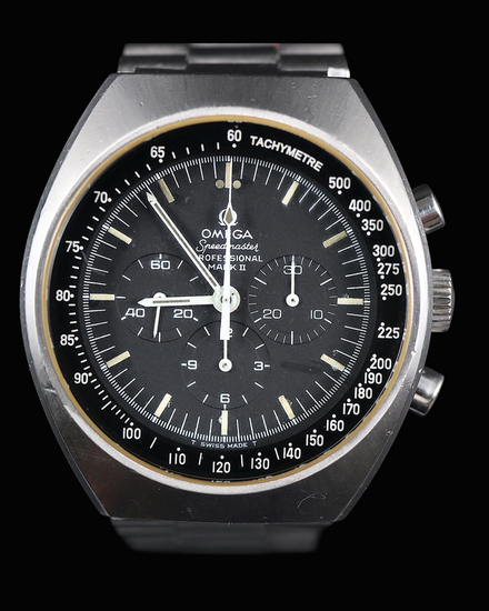 1972 Omega Speedmaster Mark II 42MM Black Dial Steel Bracelet (145.034)