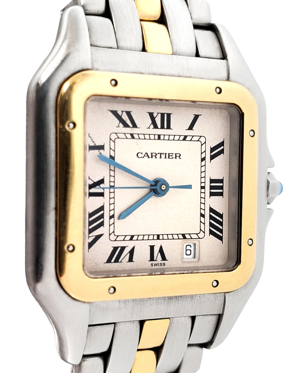 Cartier Panthère Cougar Quartz 26MM White Roman Dial Two-Tone Steel Bracelet (W25028B6)