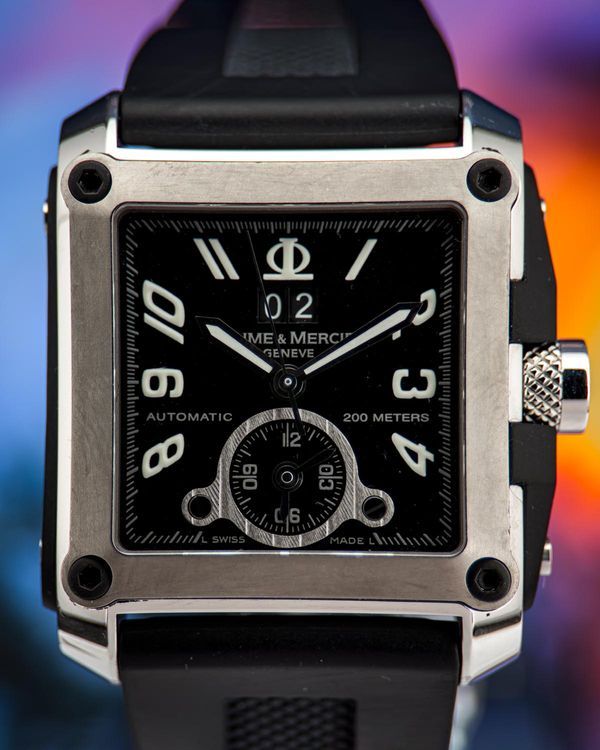 Baume & Mercier Hampton XL Magnum 34MM Black Dial Rubber Strap (M0A08749)