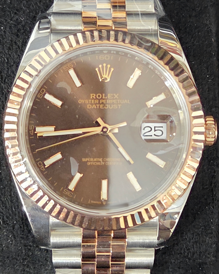 2020 Rolex Datejust 41MM Chocolate Dial Two-Tone Jubilee Bracelet (126331)