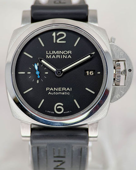 No Reserve - 2022 Panerai Luminor Marina 42MM Black Dial Rubber Strap (PAM02392)