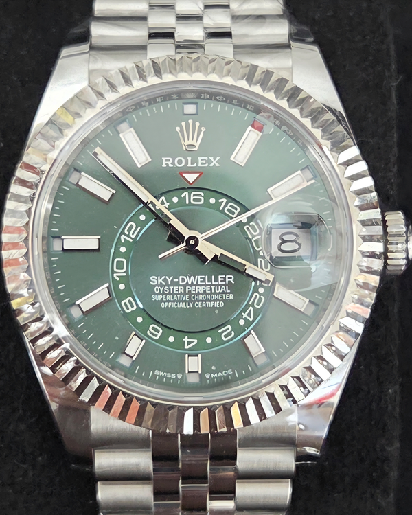 2026  Rolex Sky-Dweller 42MM Green Dial Jubilee Bracelet (336934)