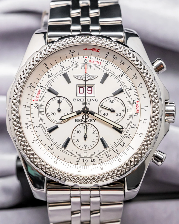 Breitling Bentley Motors 6.75 Chronograph 49MM Silver Dial Steel Bracelet (A44362)