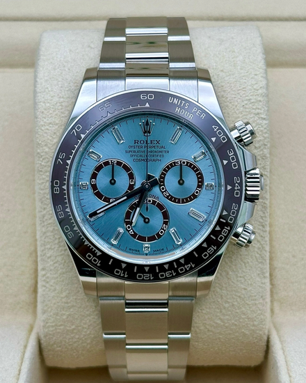 2026 Rolex Cosmograph Daytona 40MM Ice Blue Dial Platinum Oyster Bracelet (126506)