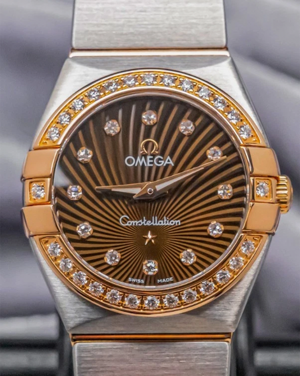2025 Omega Constellation 24MM Quartz Brown Dial Two-Tone Bracelet (123.25.24.60.63.001)