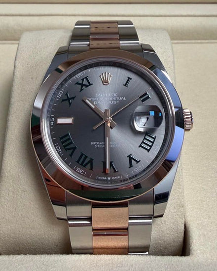 No Reserve - 2025 Rolex Datejust "Wimbledon" 41MM Slate Dial Two-Tone Oyster Bracelet (126301)