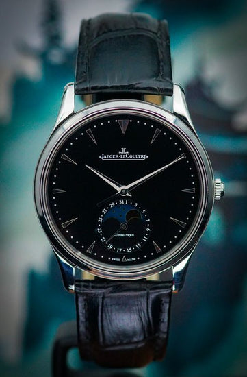 2017 Jaeger-LeCoultre Master Ultra Thin 39MM Black Dial Leather Strap (Q1368470)