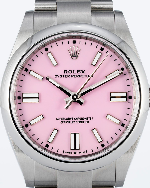2026 Rolex Oyster Perpetual 41MM Pink Dial Oyster Bracelet (134300)