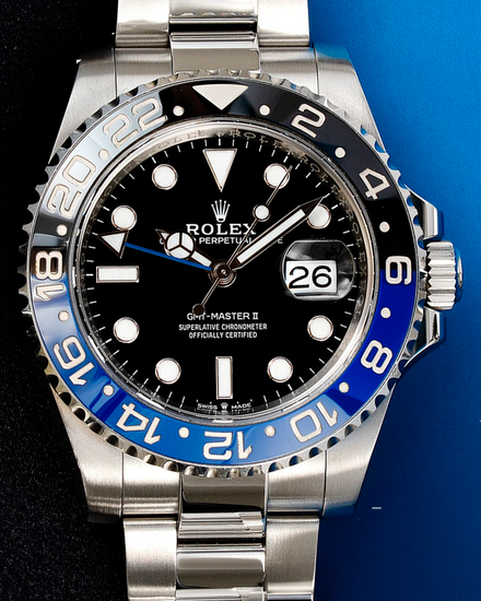 2022 Rolex GMT-Master II "Batman" 40MM Black Dial Oyster Bracelet (126710BLNR)