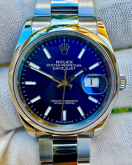 2022 Rolex Datejust 36MM Blue Dial Oyster Bracelet (126200)