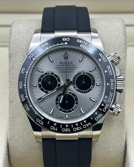 2026 Rolex Cosmograph Daytona 40MM Silver Dial Rubber Strap (126519LN)