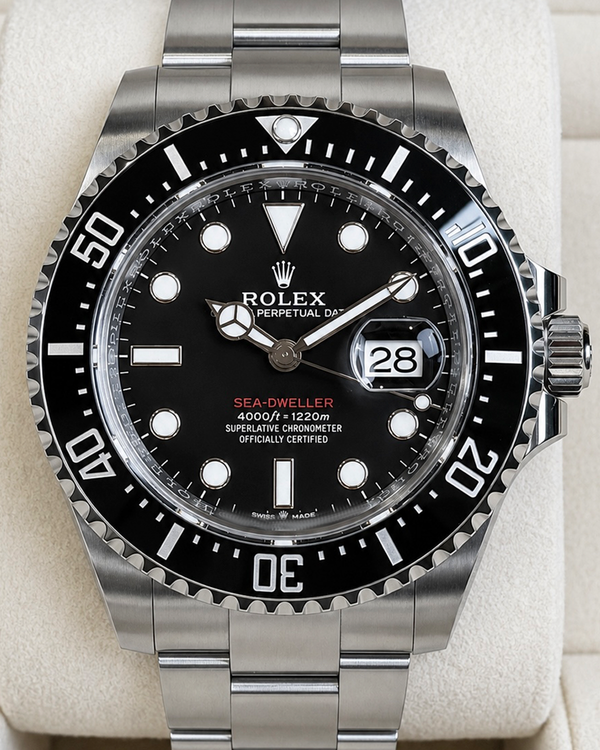 No Reserve - 2024 Rolex Sea-Dweller "Red Letters 50th Anniversary" 43MM Black Dial Oyster Bracelet (126600)