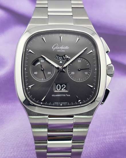 2019 Glashütte Original Seventies Panorama 40MM Grey Dial Steel Bracelet (1-37-02-01-02-70)