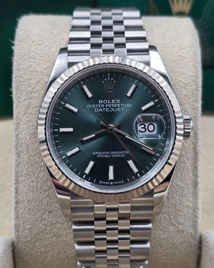 2022 Rolex Datejust 36MM Mint Green Dial Jubilee Bracelet (126234)