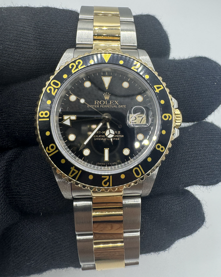1989 Rolex GMT-Master II 40MM Black Dial Two-Tone Oyster Bracelet (16713)