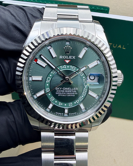 2026 Rolex Sky-Dweller 42MM Green Dial Oyster Bracelet (336934)