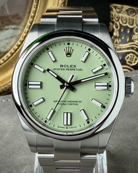 2026 Rolex Oyster Perpetual 41MM Pistachio Dial Oyster Bracelet (134300)