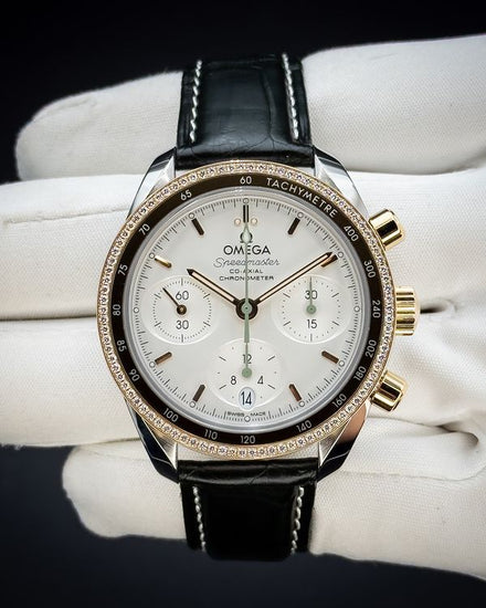 No Reserve - 2020 Omega Speedmaster 38MM White Dial Leather Strap (324.28.38.50.02.001)