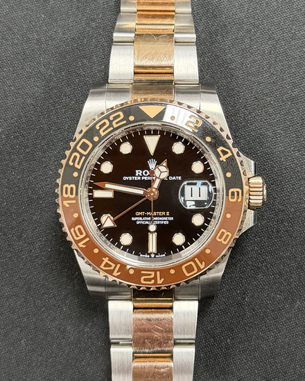 2022 Rolex GMT-Master II "Rootbeer" 40MM Black Dial Two-Tone Oyster Bracelet (126711CHNR)