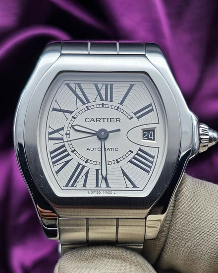 Cartier Roadster 46MM Silver Dial Steel Bracelet (W6206017)