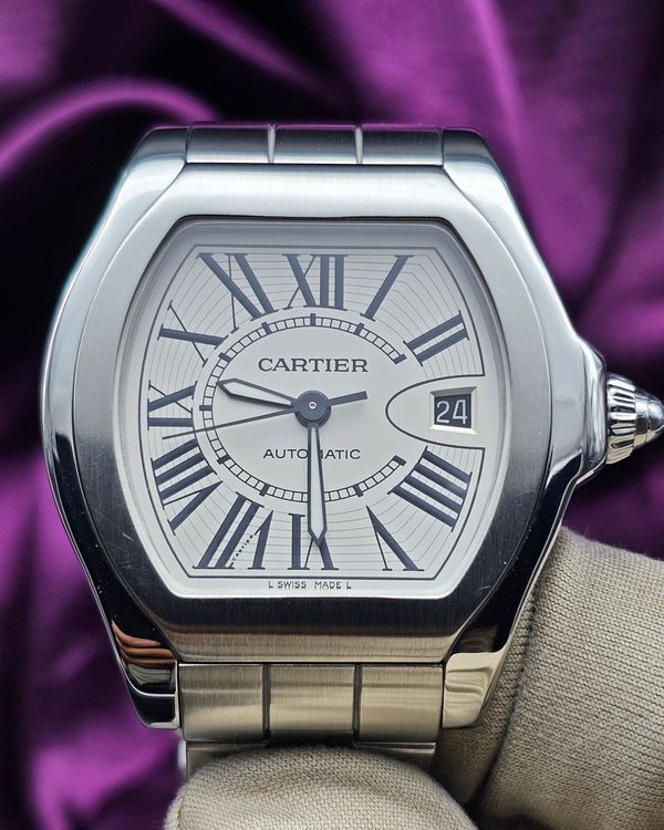 Cartier Roadster 46MM Silver Dial Steel Bracelet (W6206017)