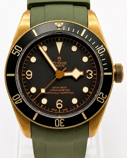 2021 Tudor Black Bay Bronze 43MM Grey Dial Aftermarket Rubber Strap (79250BA)