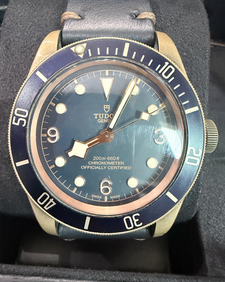 2021 Tudor Black Bay Bronze 43MM Blue Dial Leather Strap (79250BB)