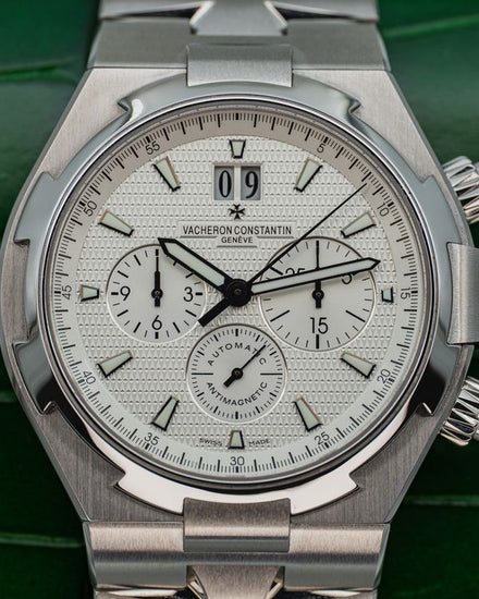 2011 Vacheron Constantin Overseas Chronograph 42MM White Dial Steel Bracelet (49150/B01A-9095)