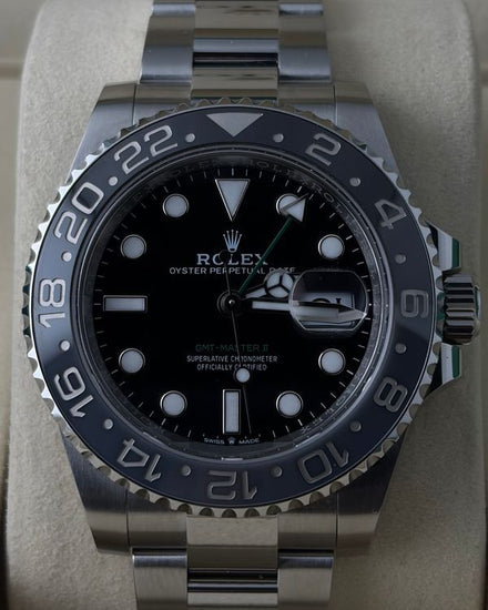 2025 Rolex GMT-Master II "Bruce Wayne" 40MM Black Dial Oyster Bracelet (126710GRNR)