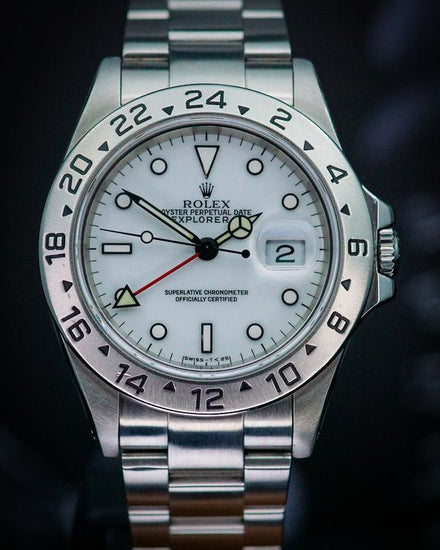No Reserve - Rolex Explorer II "Polar" 40MM White Dial Oyster Bracelet (16570)