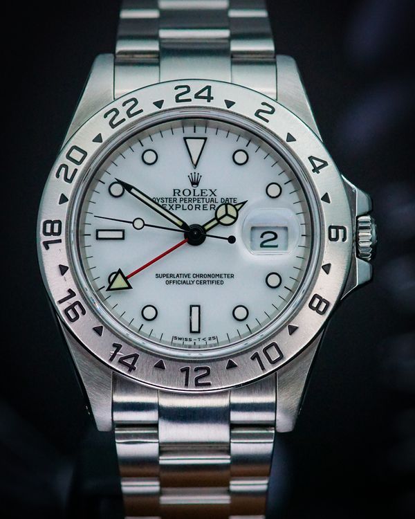 No Reserve - Rolex Explorer II "Polar" 40MM White Dial Oyster Bracelet (16570)