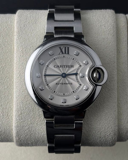 2023 Cartier Ballon Bleu de Cartier 33MM Silver Dial Steel Bracelet (W4BB0021)